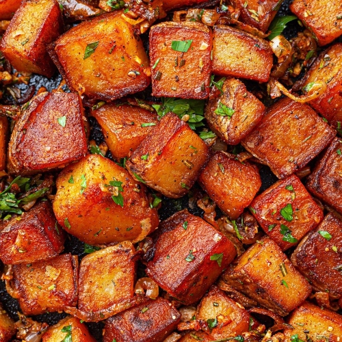 Breakfast Potatoes With Crispy Shallots